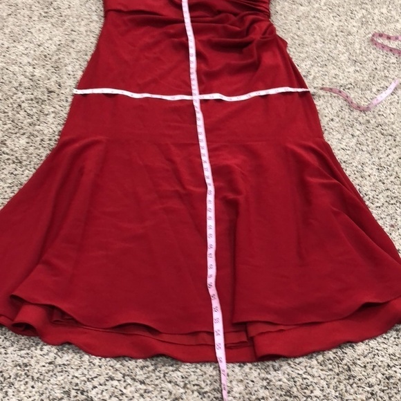 NWT Badgley Mischka Beauty in A Bottle Gown Formal Dress Red Size 22 Strapless - Picture 8 of 8